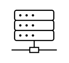 a graphic design image of a server